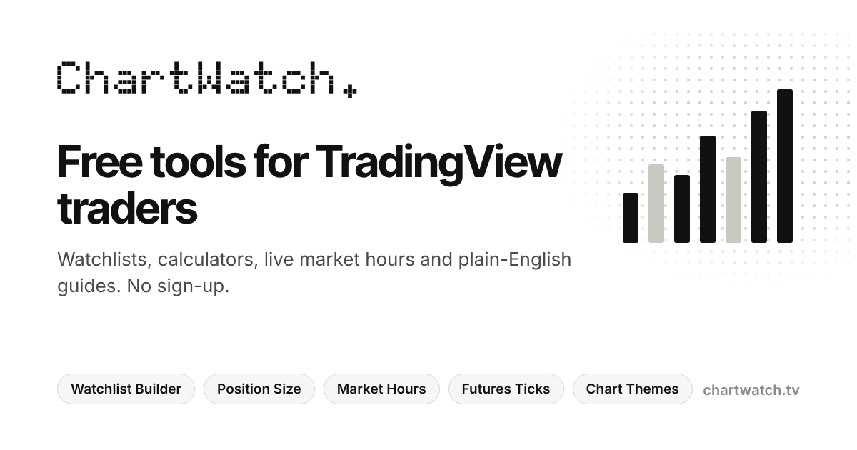 TradingView Watchlist Generator & Chart Colors — ChartWatch