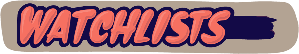 TradingView watchlists title banner